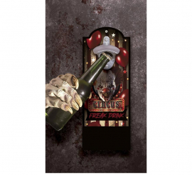 Wooden Circus bottle opener for wall 30x12 cm