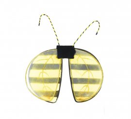 Asas de abelha pretas e amarelas