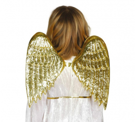 Asas de anjo infantil cor ouro 45 cm
