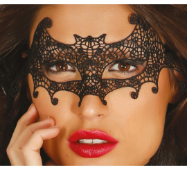 Máscara de morcego bordado