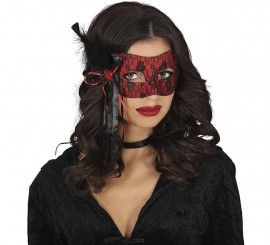 Red Devil's Mask with feather