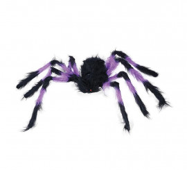 75 cm lilac and black hairy spider