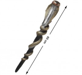 Cajado egípcio de cobra dourada de 65 cm