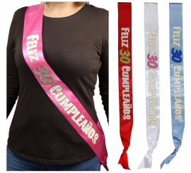 Faixa feliz do aniversário de 30 cores sortidas