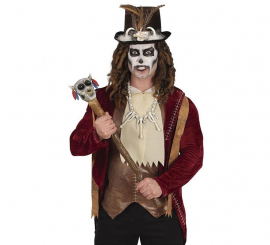 Bastão de Caveira Voodoo Destacável de 70 cm