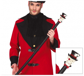 Bengala de caveira com cartola 85 cm