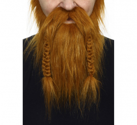 Bigode com barba castanha