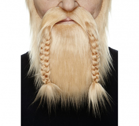 Bigode com barba loira clara