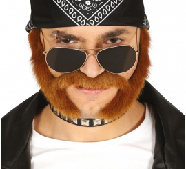 Bigode com costeletas rocker