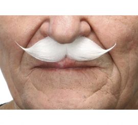 Bigode vintage branco