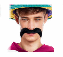 Thick black Mexican mustache
