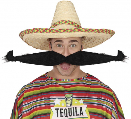 Extra large 55cm mustache with elastic