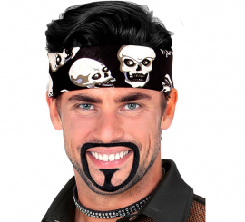 Black Mustache and Goatee