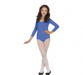 Body ou jersey azul de manga comprida para criança