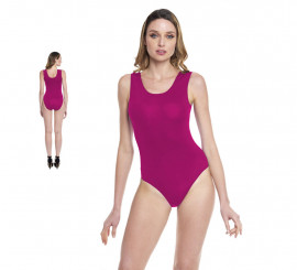 Body ou Collant com alças largas fúcsia para mulher