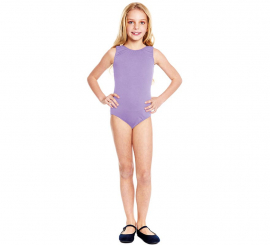 Body ou Collant com alças largas lilás para menina