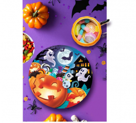 32 cm plastic pumpkin bowl