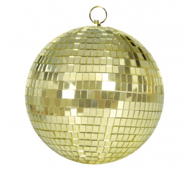Bola de espelhos Disco Dourada dos anos 70, 20 cm