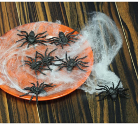 Bag with 8 Spiders 6 cm. to decorate for Halloween