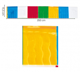 Saco de 25 metros Franja plástica multicolorida