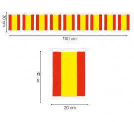 Saco de 50 metros Bandeira de Espanha de plástico
