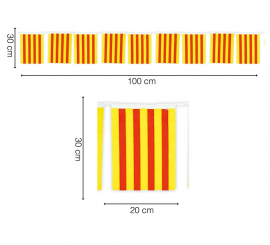 Bolsa de 50 metros. Bandeira regional da Catalunha de plástico