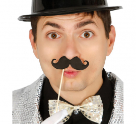 Saco de 6 bigodes com bastão ideal para photocall