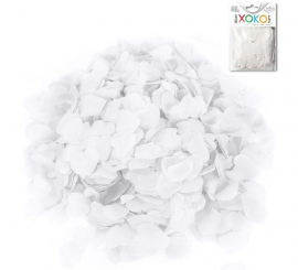 15 gram bag of white hearts confetti