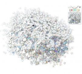 15 gram silver star confetti bag