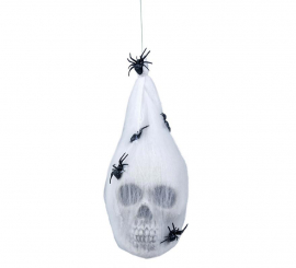 Spider Web Bag with Skull 25 cm