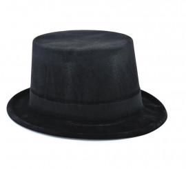 Cartola alta preta flocada