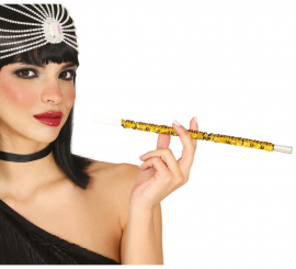 Bocal Charleston de lantejoulas douradas 30 cm