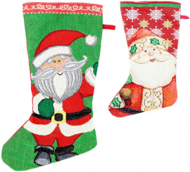 45 cm Santa Claus stocking in various colors