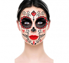 Red Catrina Facial Glitter 20x20 cm