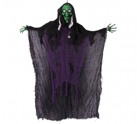 Hanging Witch with light and movement of 80x120 cm