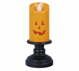 Caixa de 12 velas laranja com luz de 12,5 cm
