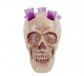 Crânio com tiros 20 cms