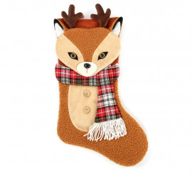 meia de Natal de rena de 52,5 cm