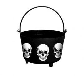Caldeirão de Caveira Temível 24x23x15 cm