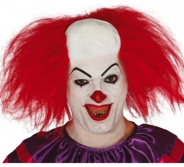 Careca com cabelo de palhaço do mal