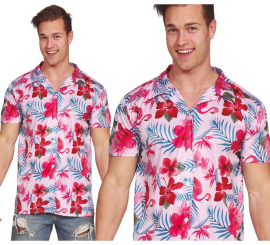 Camisa de flamenco havaiana para homens