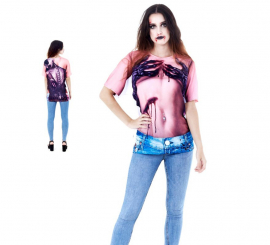 Camiseta feminina com estampa de Halloween