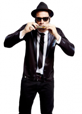 T-shirt de bluesman para homem