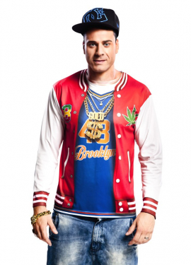 T-shirt de rapper para homem