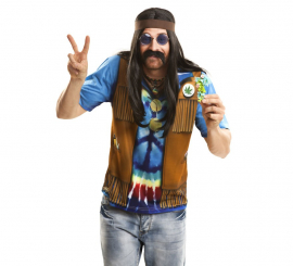 T-shirt de hippie para homem