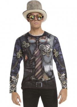 Steampunk costume t-shirt for men