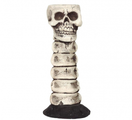 Castiçal com Caveira de 17 cm