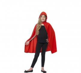 Capa com capuz vermelha para crianças