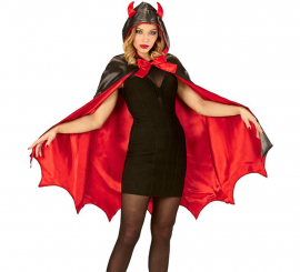 Capa de Diabo com Capuz Feminina