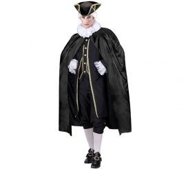 120 cm black elegant cape for adults